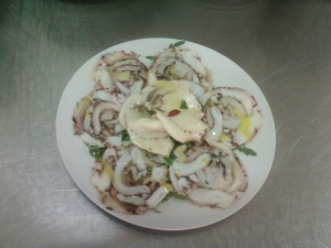 carpaccio di polipo